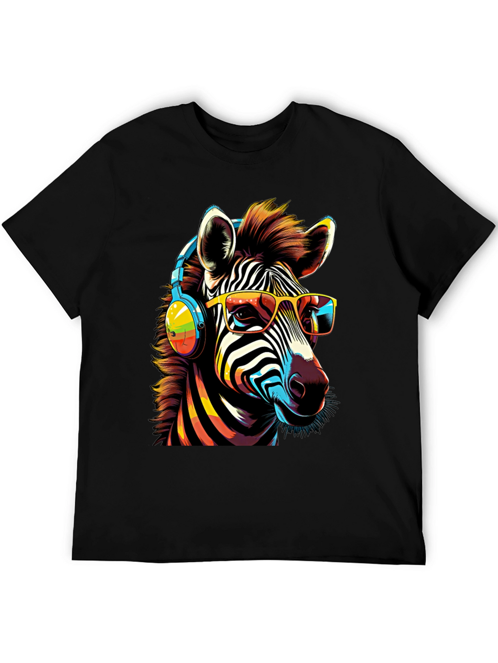 Cool Zebra Graphic Tee - Music Lover Style