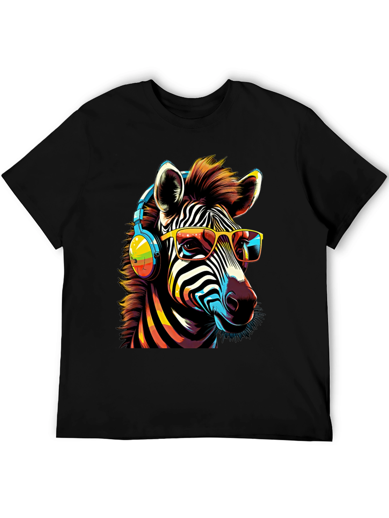 Cool Zebra Graphic Tee - Music Lover Style