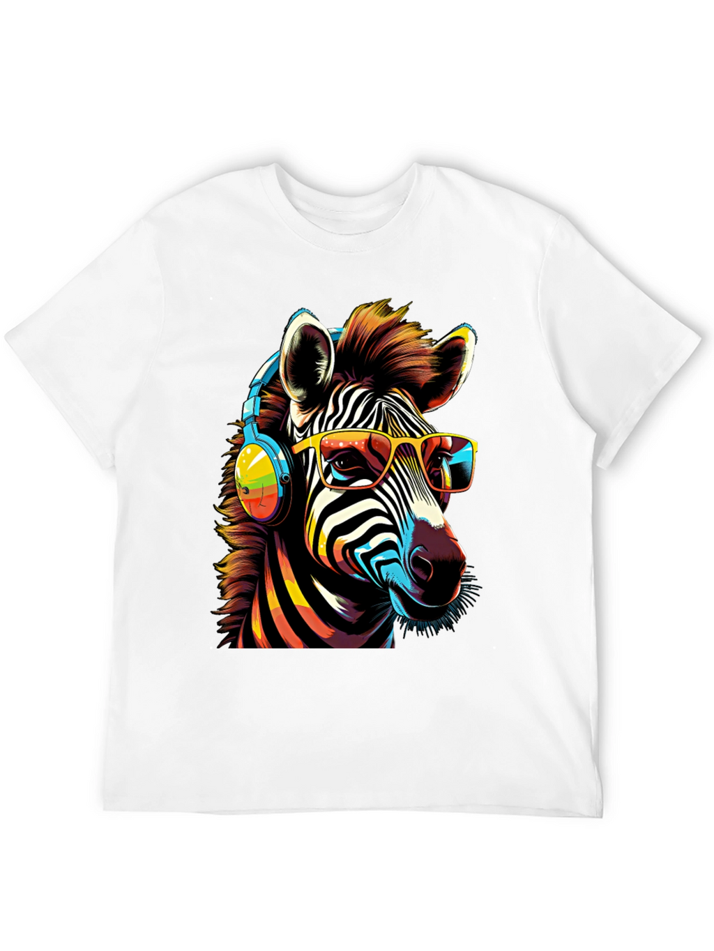 Cool Zebra Graphic Tee - Music Lover Style