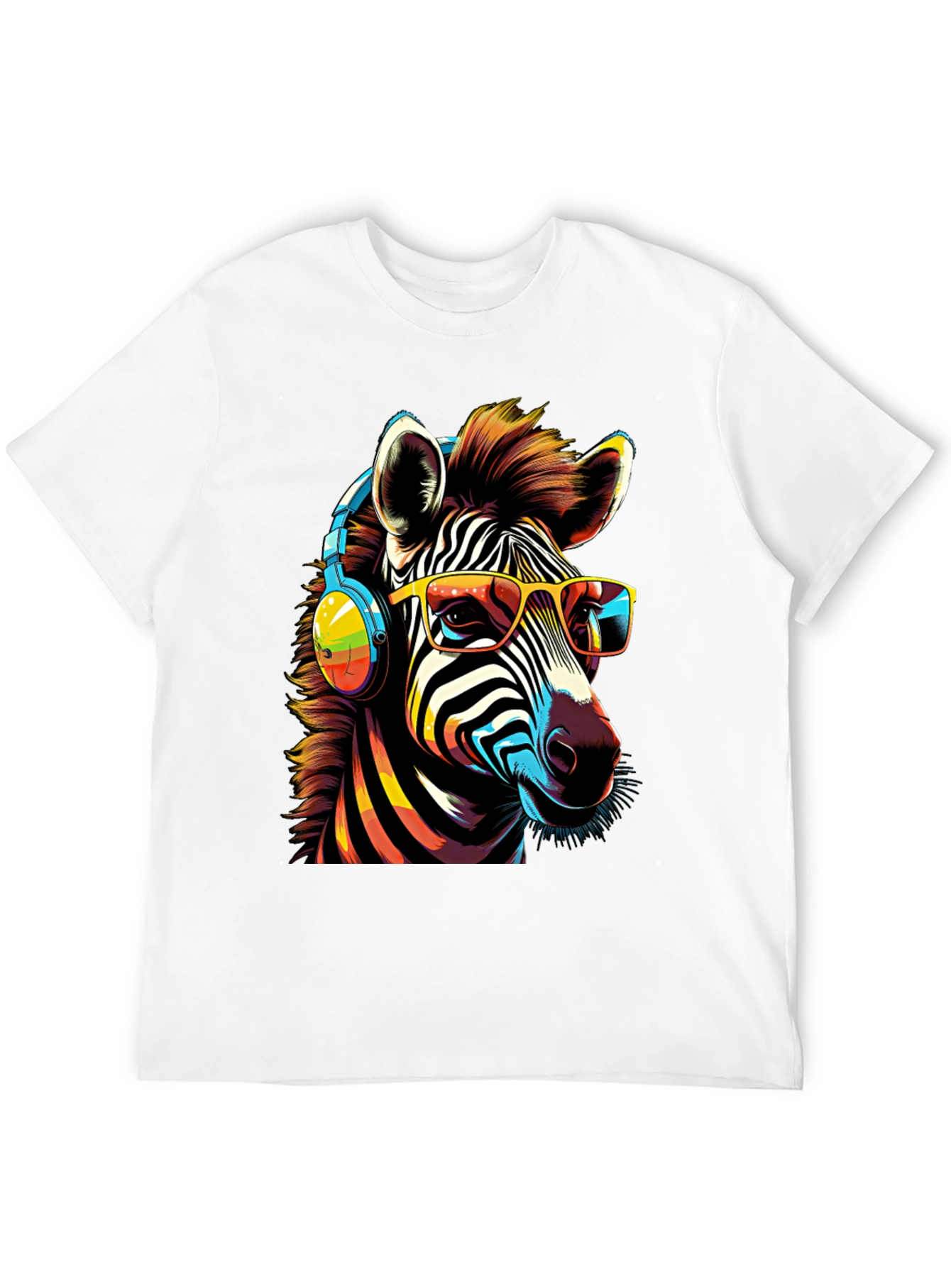 Cool Zebra Graphic Tee - Music Lover Style