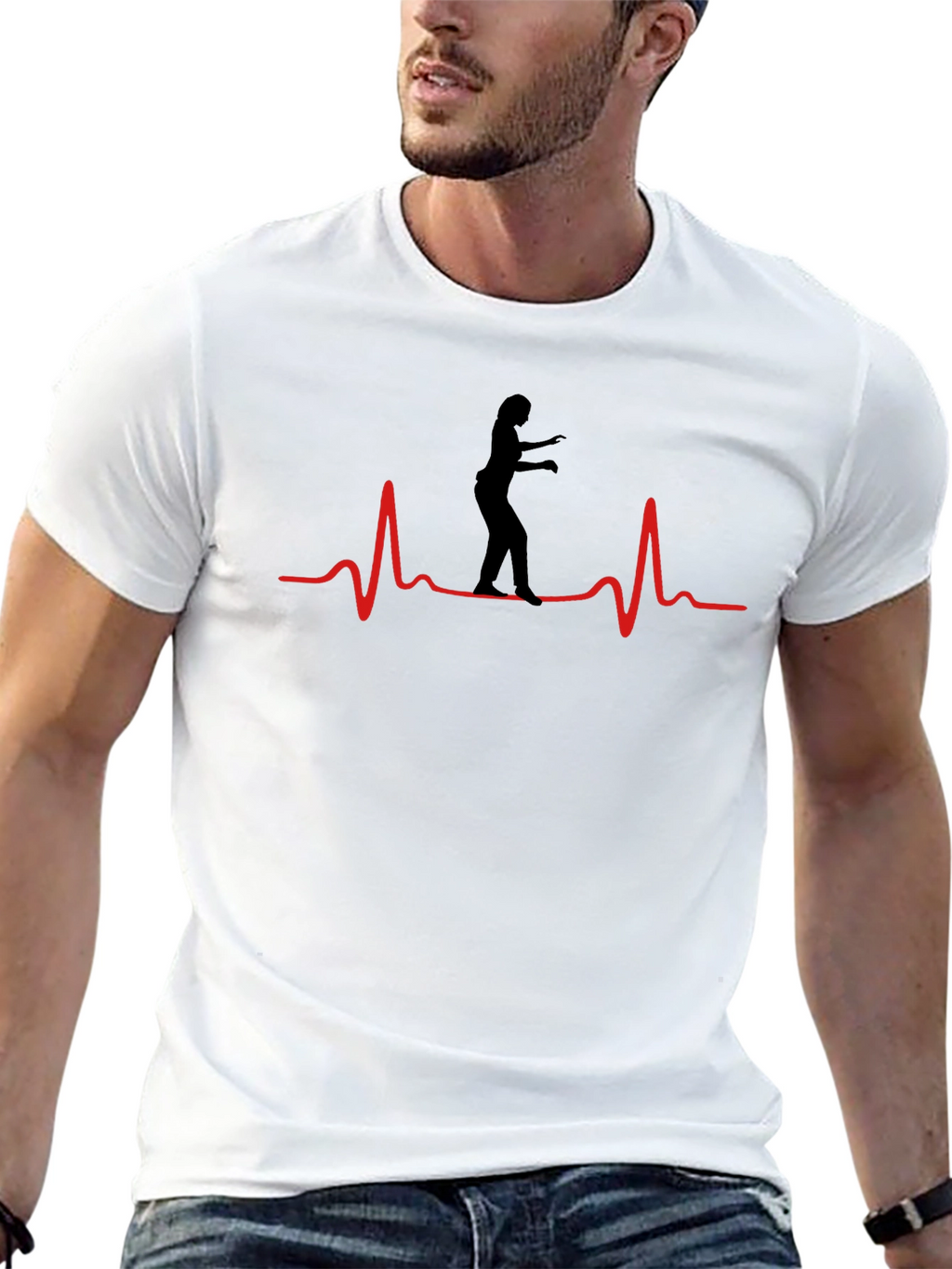 Heartbeat Dancer Graphic Tee - Black