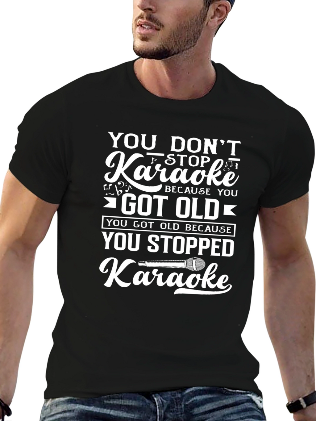 Karaoke Humor T-Shirt: Dont Stop Believing!