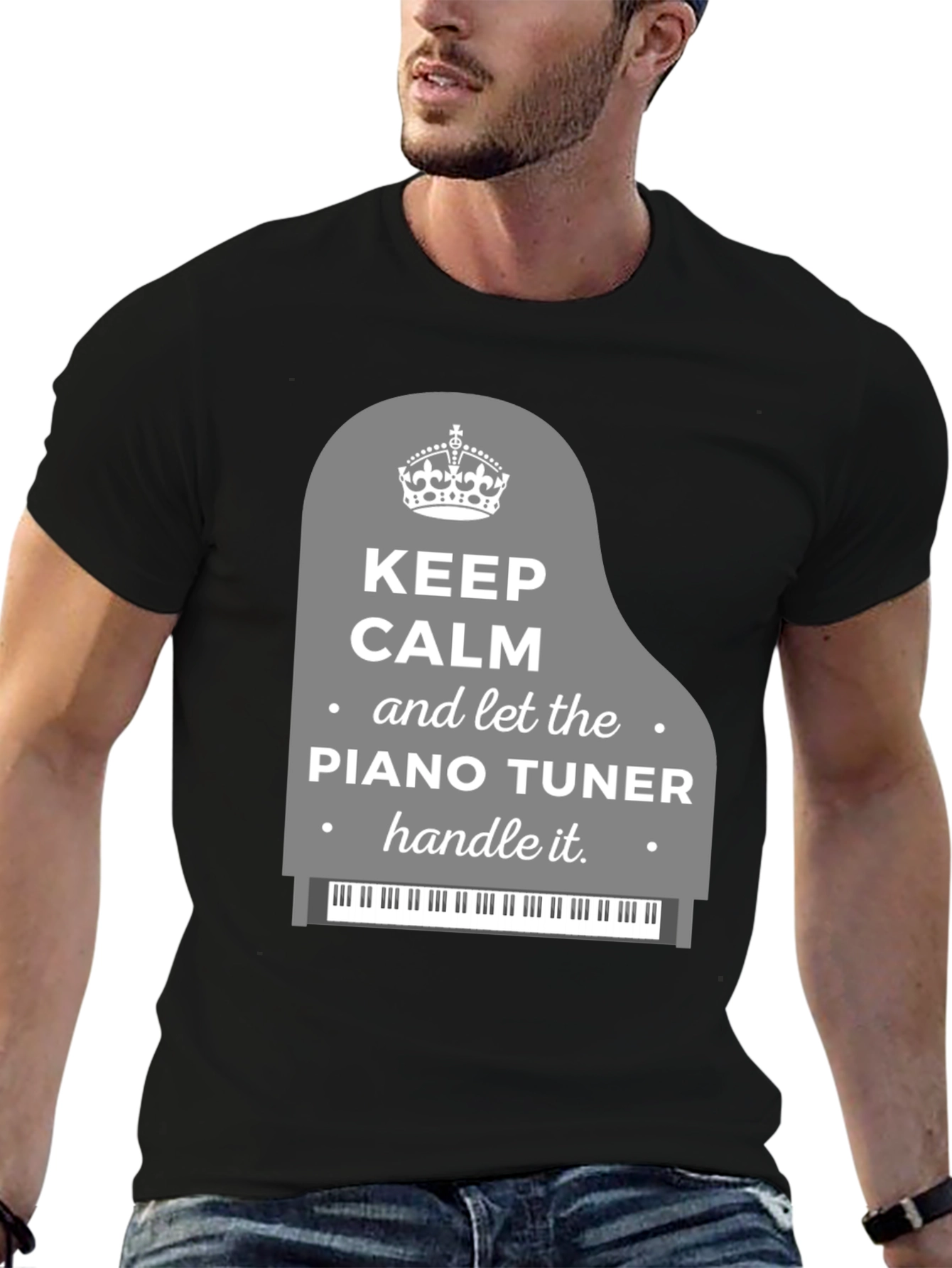 Keep Calm Piano Tuner T-Shirt - Music Lover Tee