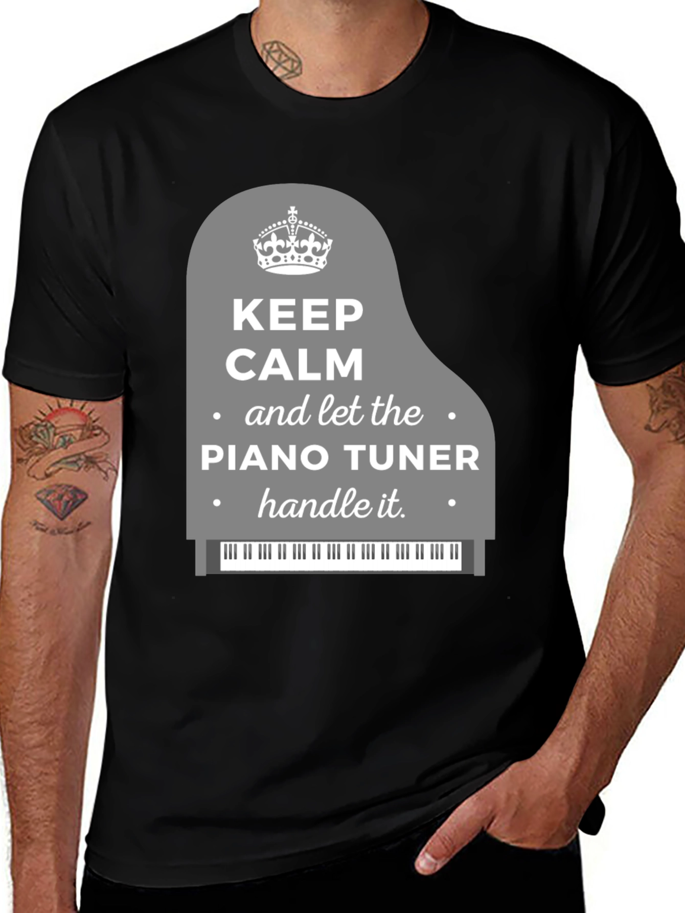 Keep Calm Piano Tuner T-Shirt - Music Lover Tee