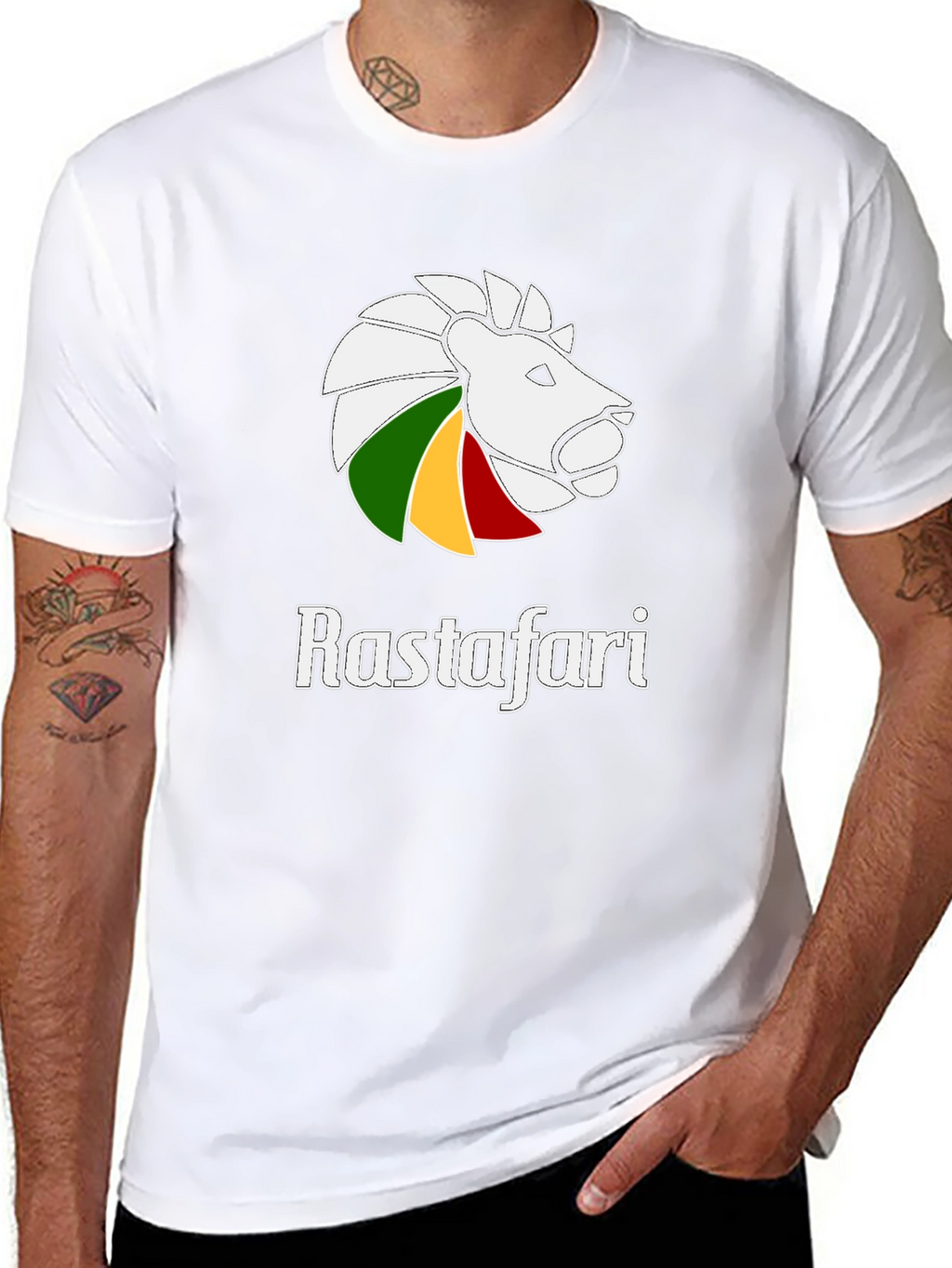 Rastafari Lion Head Graphic T-Shirt