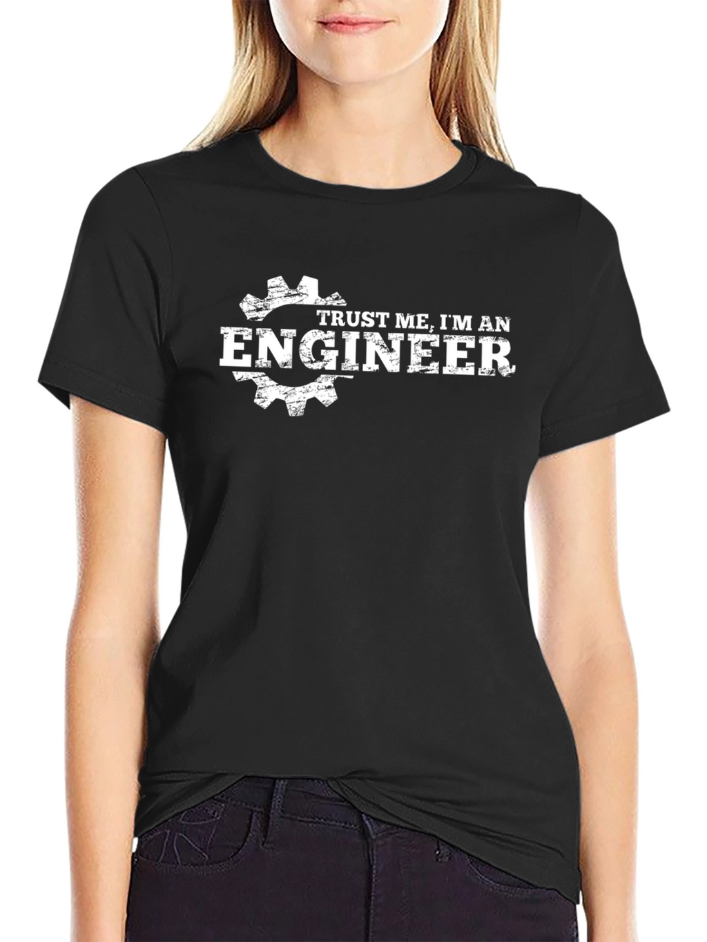 Trust Me Im An Engineer - Black T-Shirt
