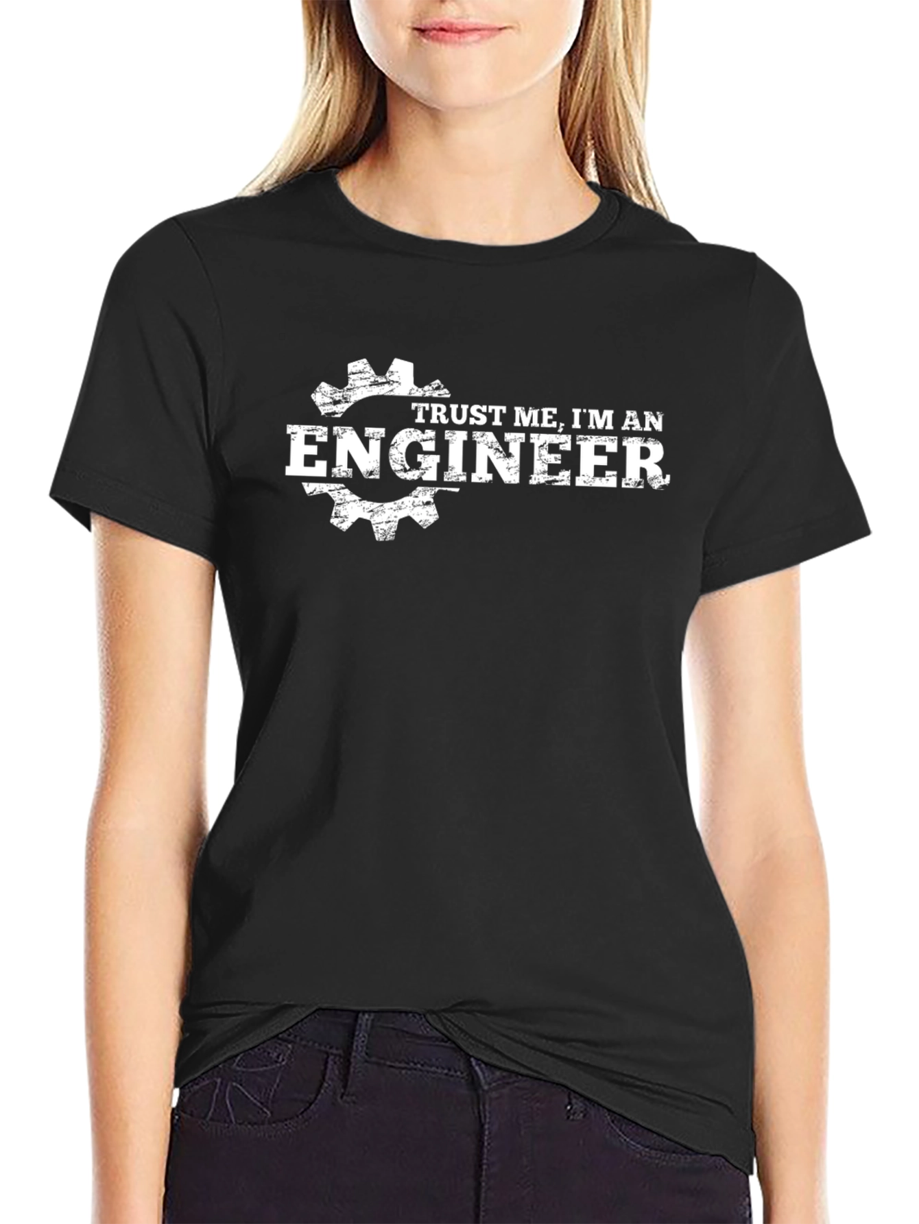 Trust Me Im An Engineer - Black T-Shirt