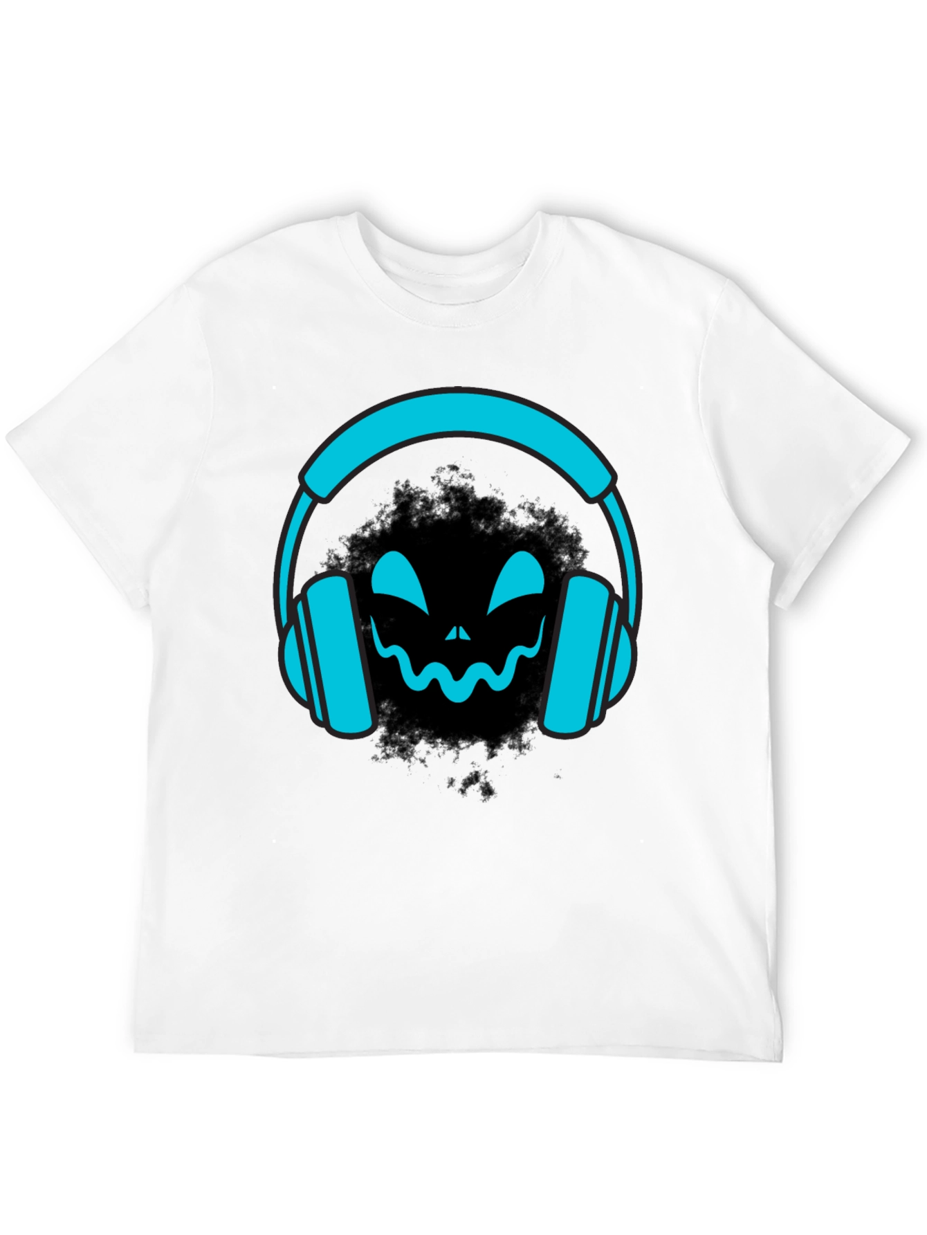 DJ Headphone Halloween Black T-Shirt