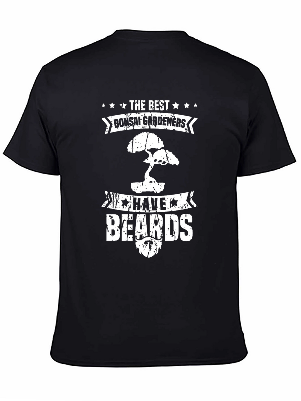 Bonsai Gardeners with Beards Black Graphic T-Shirt