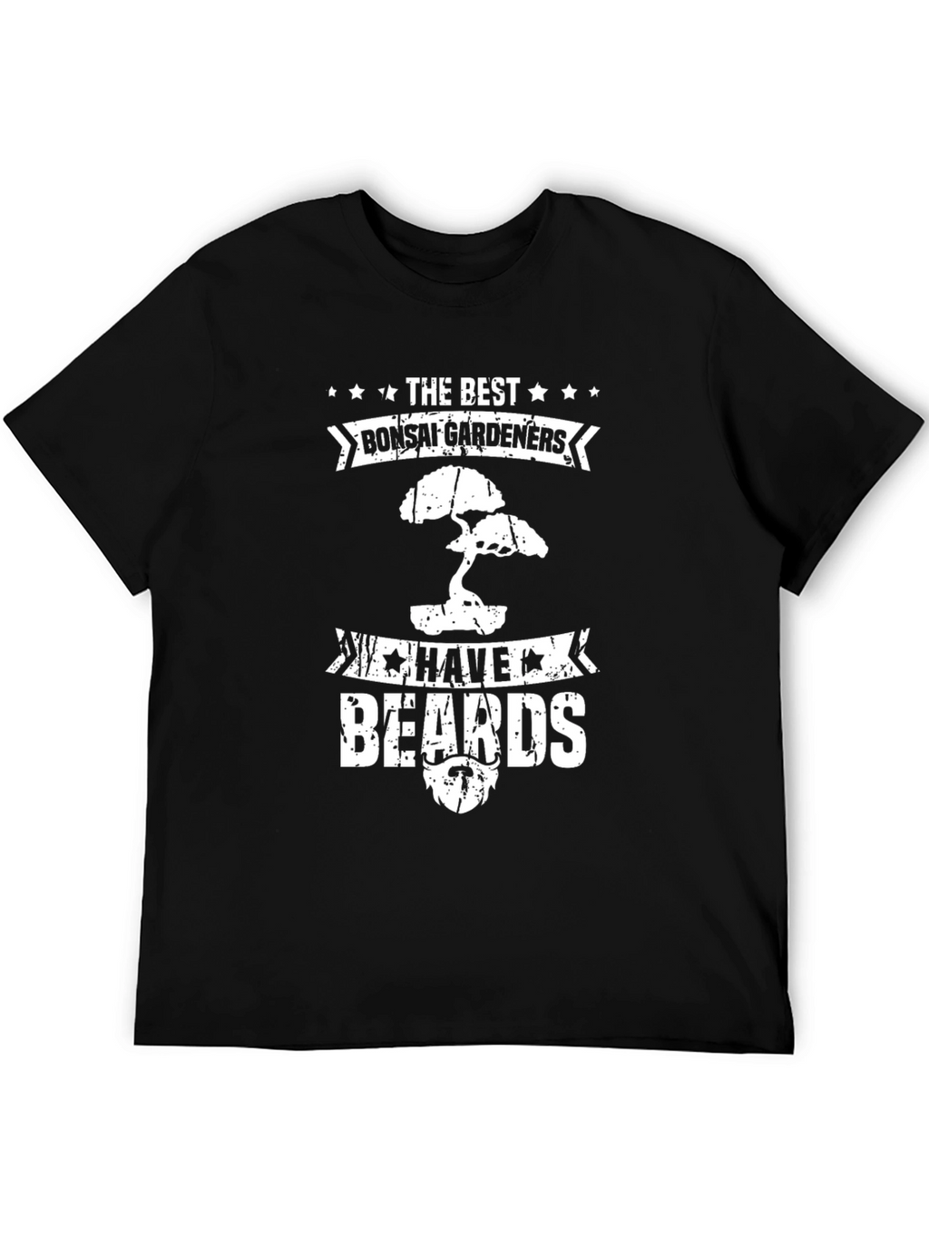 Bonsai Gardeners with Beards Black Graphic T-Shirt