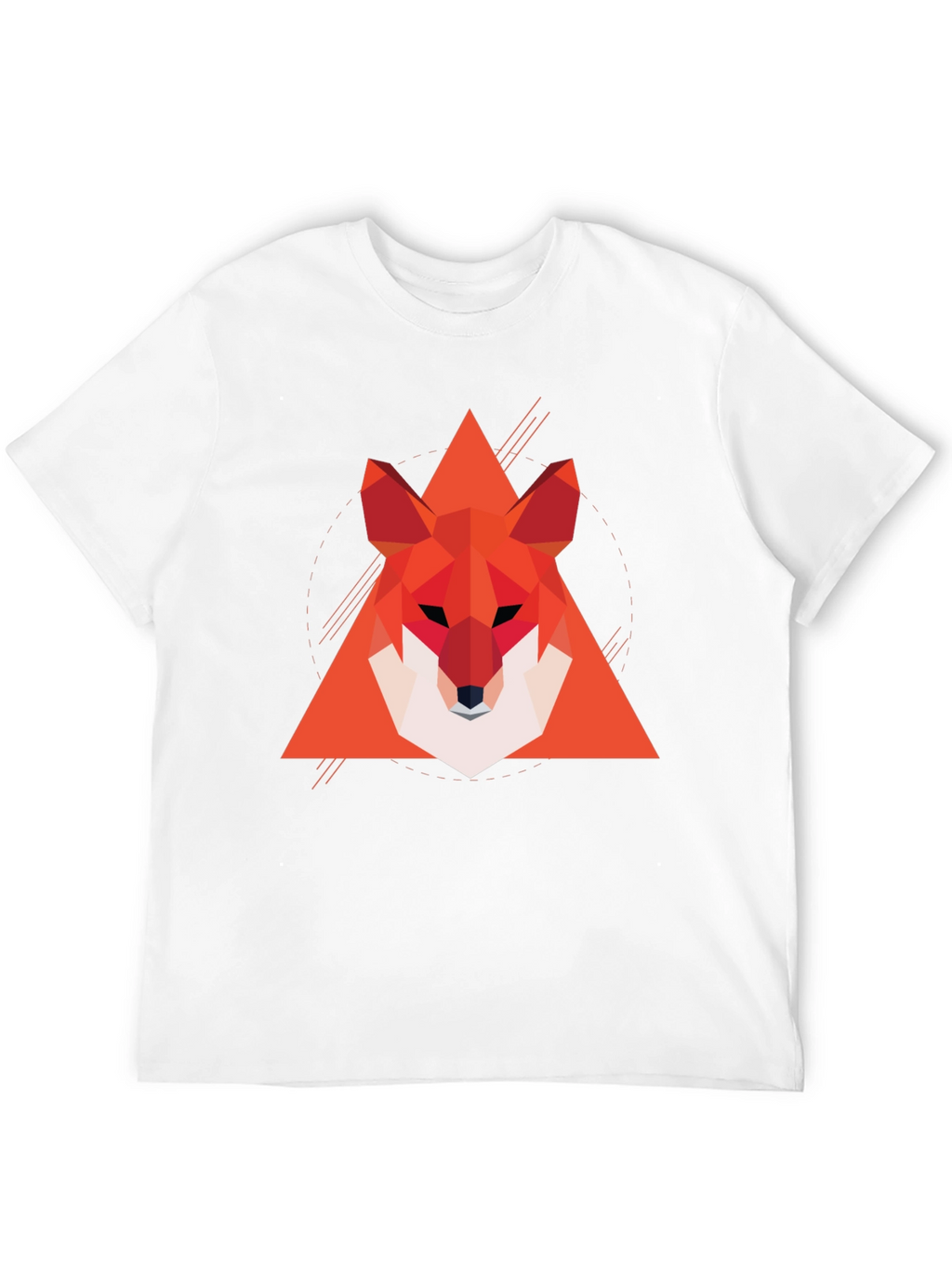 Geometric Fox Graphic Tee - Modern Style