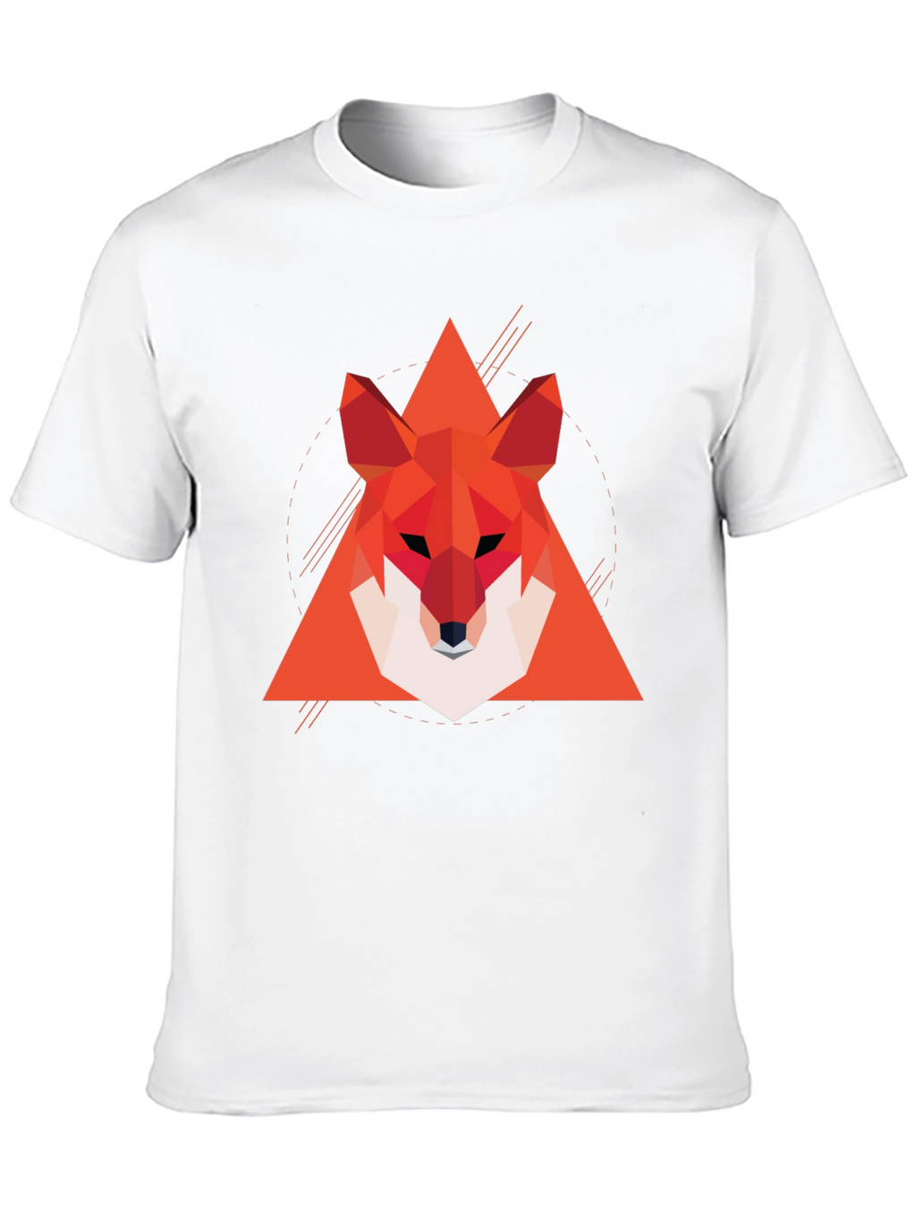 Geometric Fox Graphic Tee - Modern Style