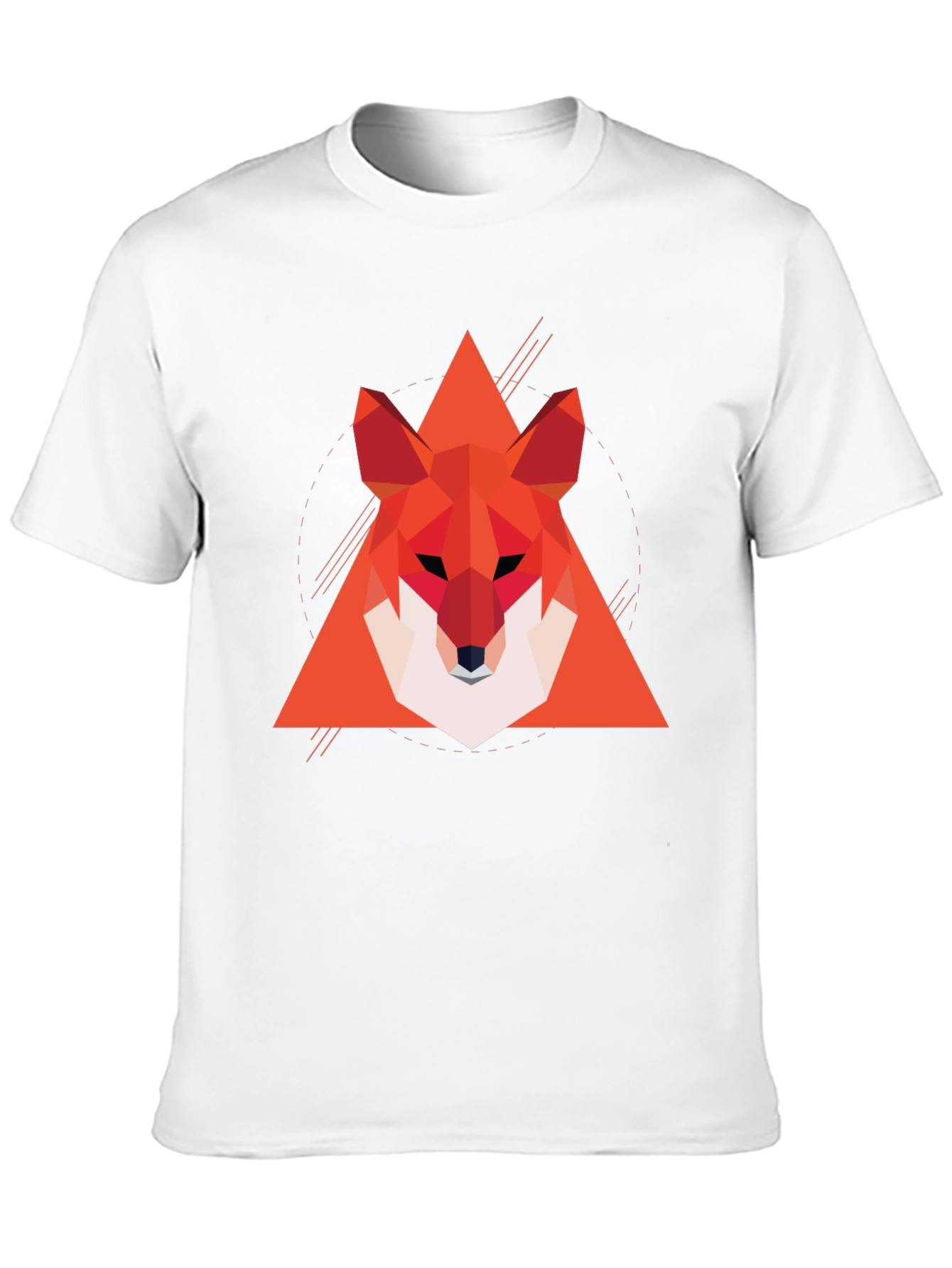 Geometric Fox Graphic Tee - Modern Style