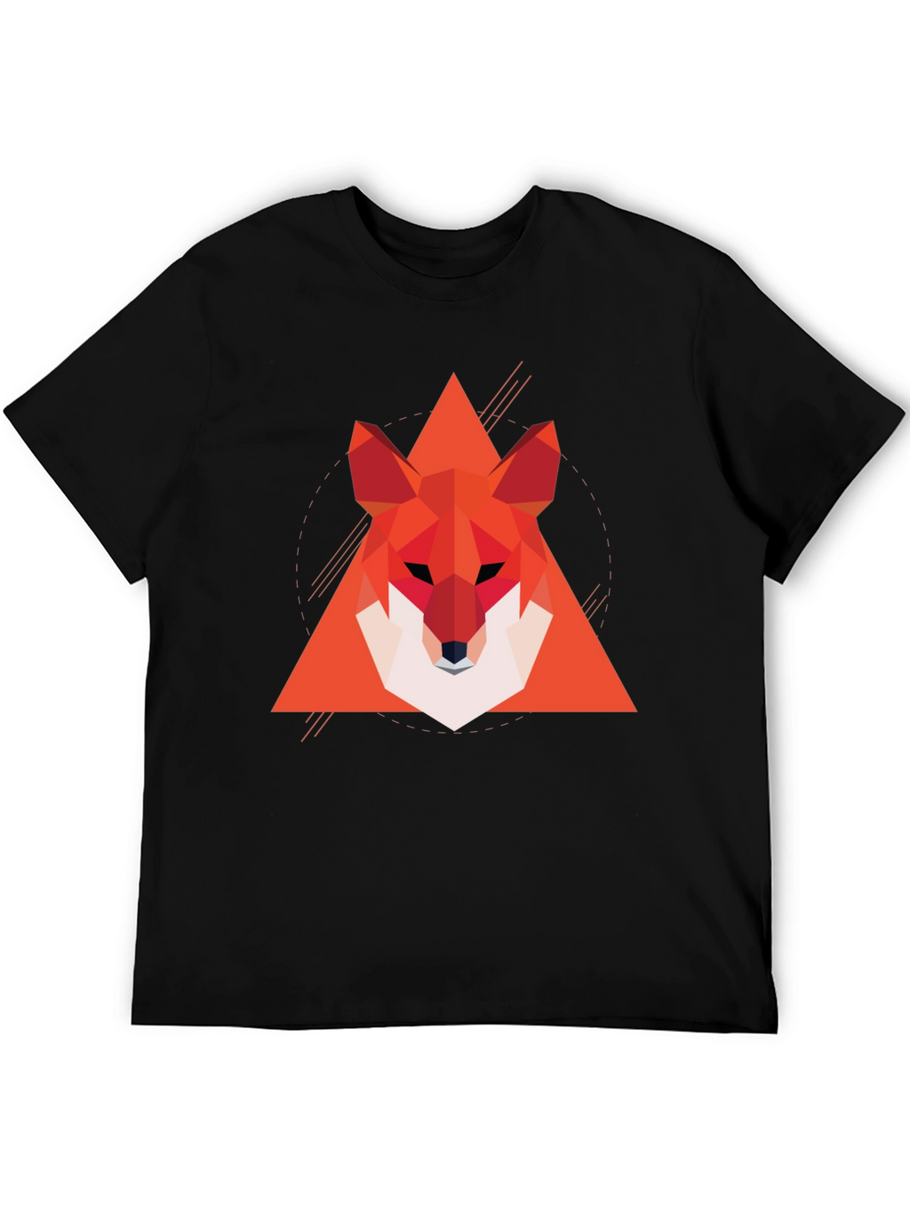 Geometric Fox Graphic Tee - Modern Style