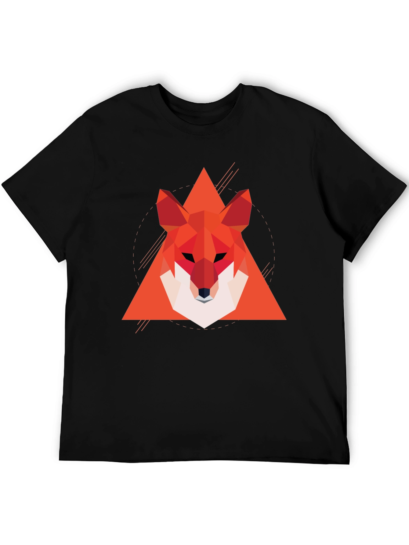 Geometric Fox Graphic Tee - Modern Style