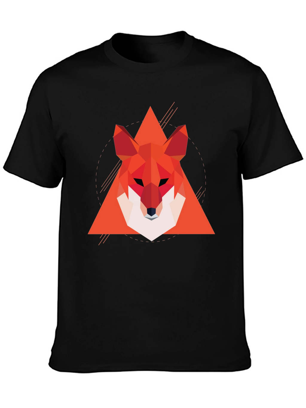 Geometric Fox Graphic Tee - Modern Style