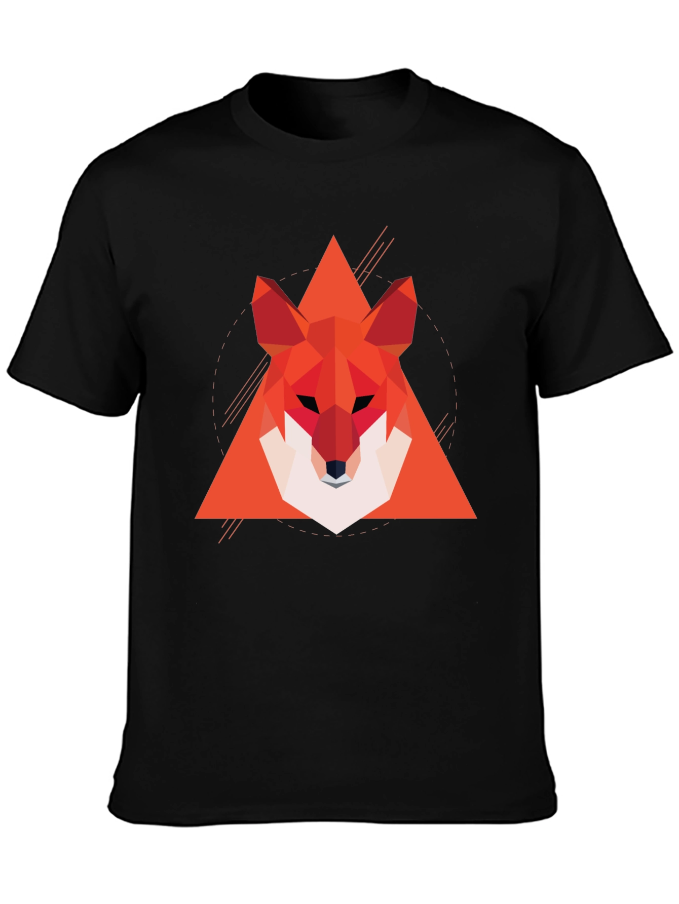 Geometric Fox Graphic Tee - Modern Style