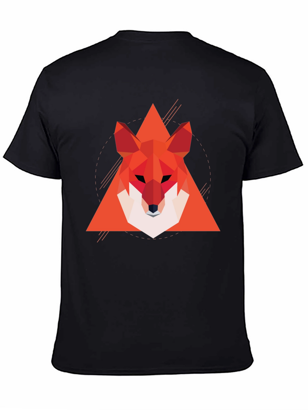 Geometric Fox Graphic Tee - Modern Style