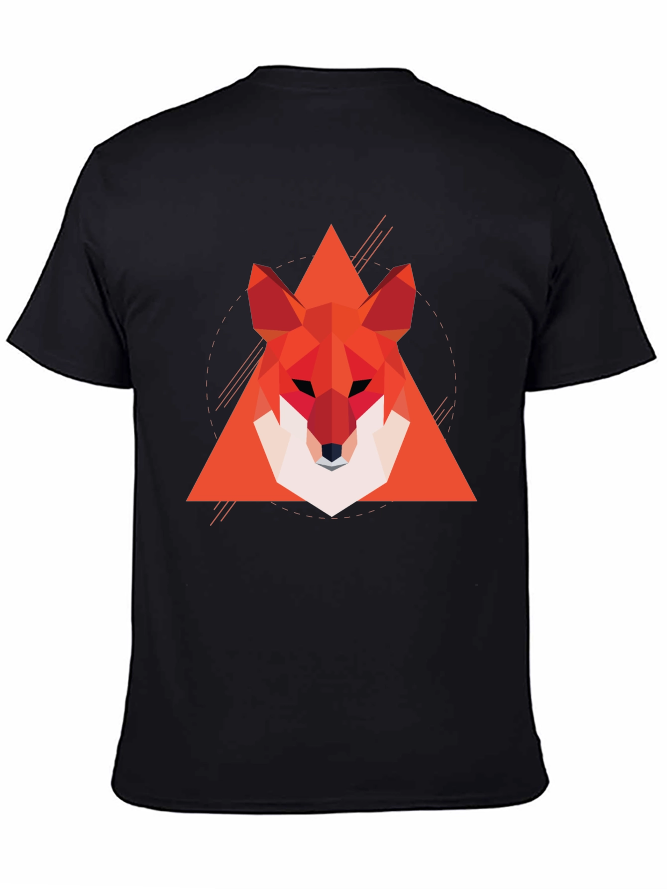 Geometric Fox Graphic Tee - Modern Style
