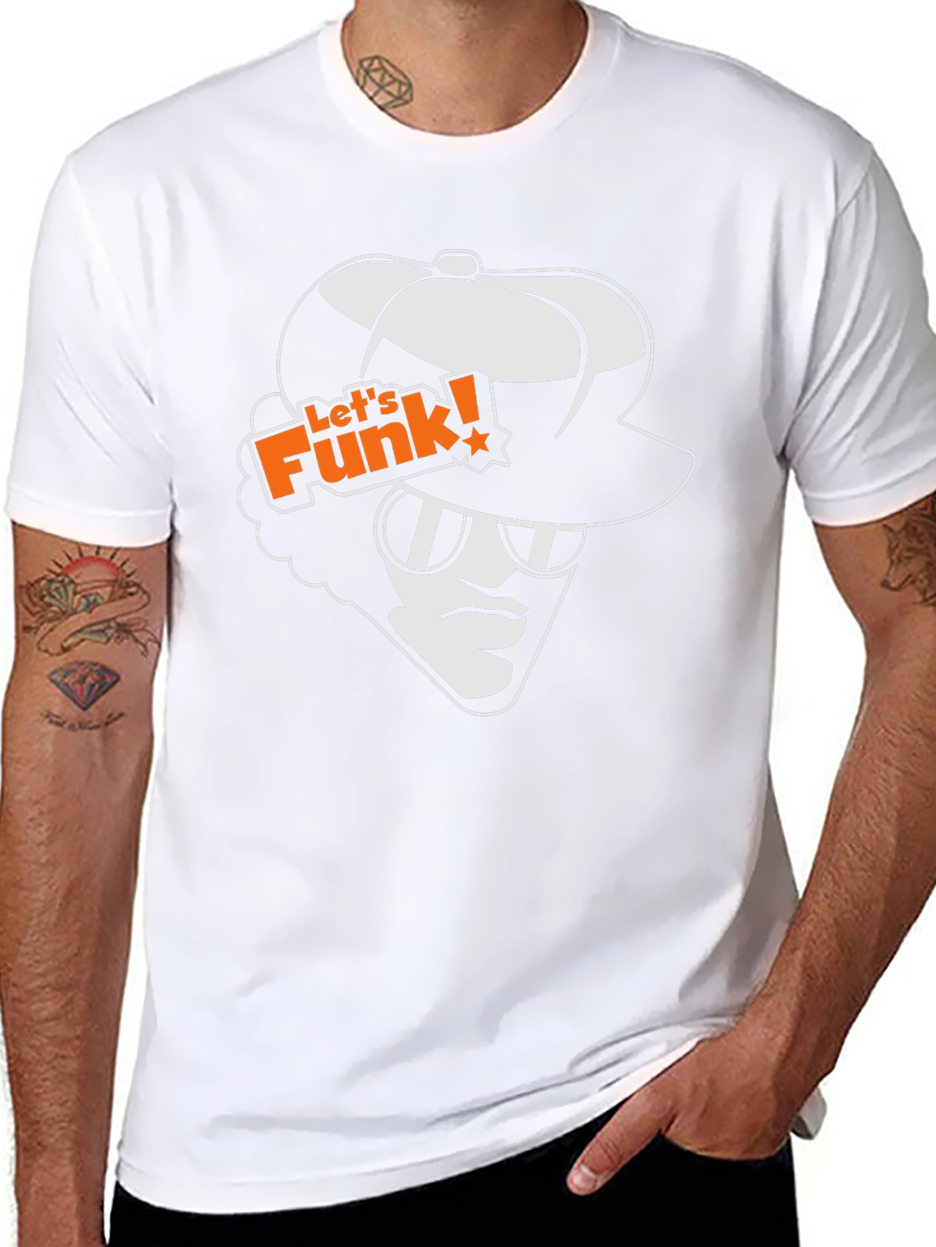 Lets Funk Graphic Tee - Retro Style Black T-Shirt