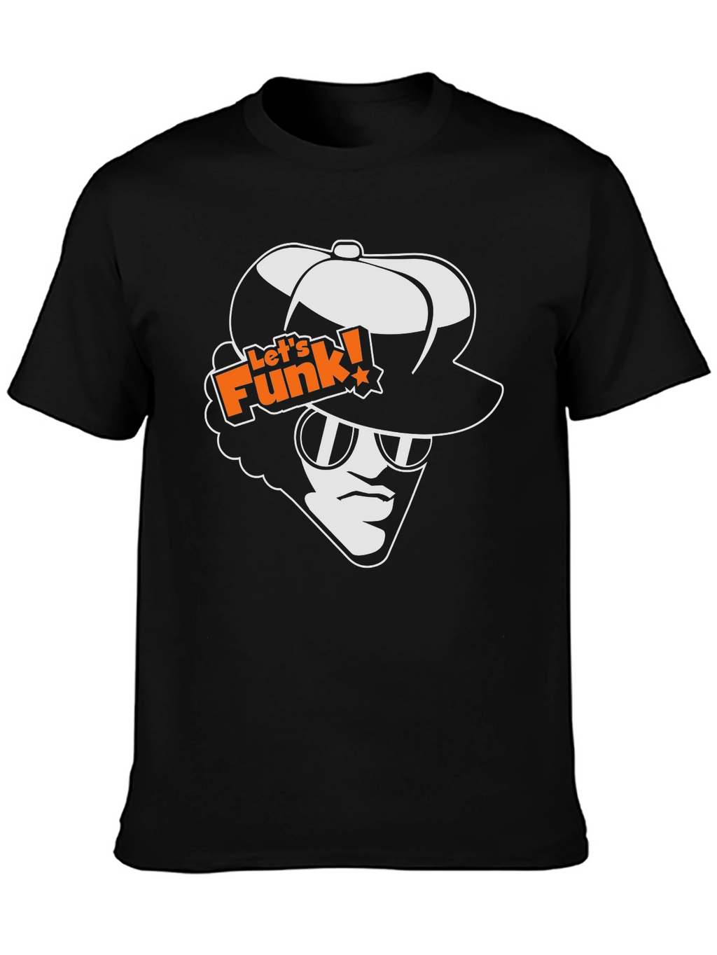 Lets Funk Graphic Tee - Retro Style Black T-Shirt