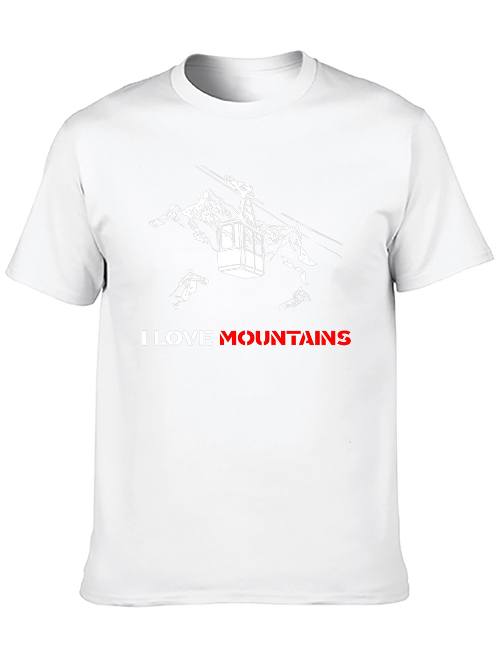 I Love Mountains Black Graphic Tee