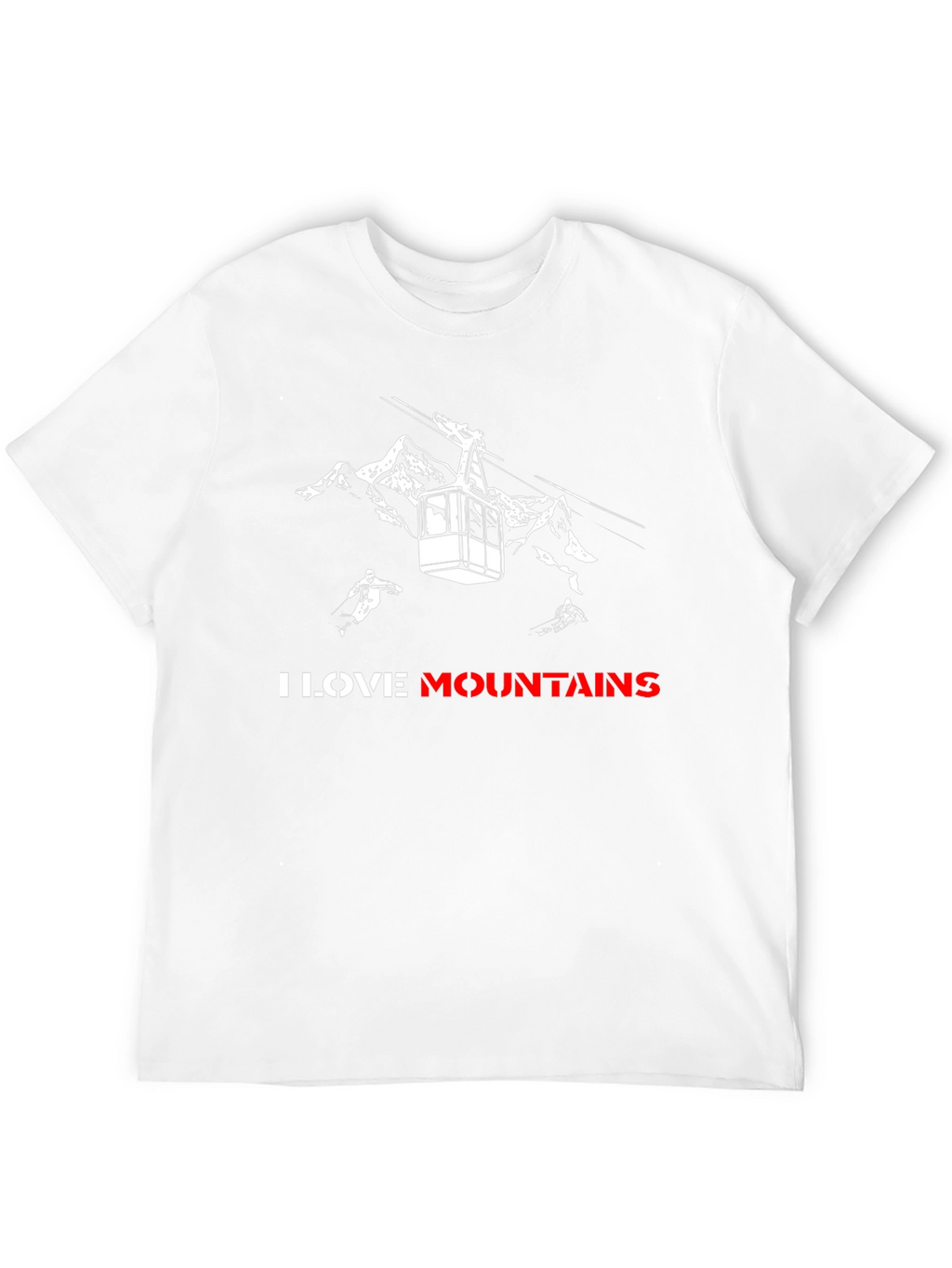 I Love Mountains Black Graphic Tee