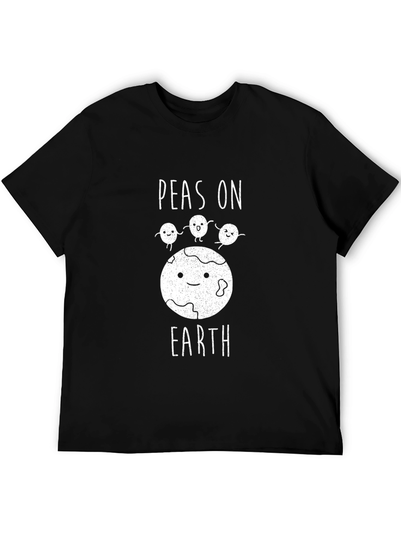 Peas on Earth Graphic T-Shirt - Black