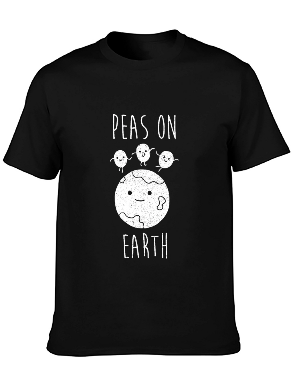 Peas on Earth Graphic T-Shirt - Black