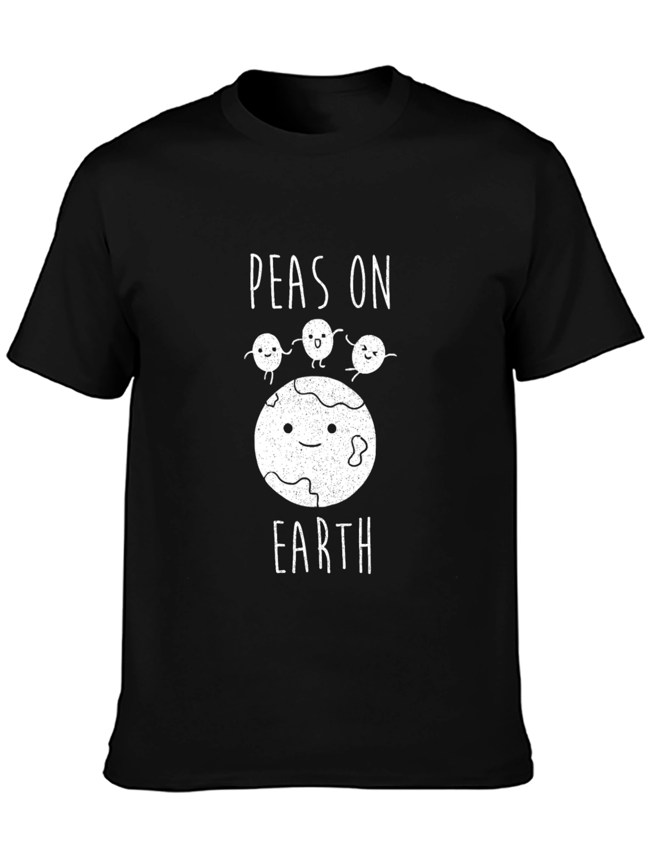 Peas on Earth Graphic T-Shirt - Black