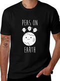 Peas on Earth Graphic T-Shirt - Black