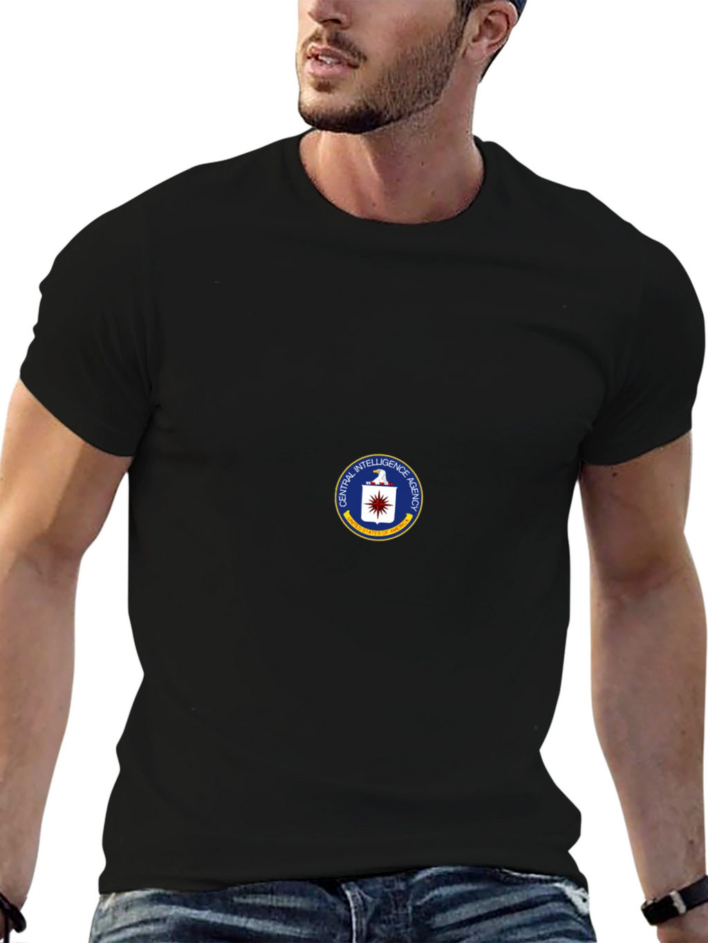CIA Seal Black T-Shirt - Spy Agency Graphic Tee