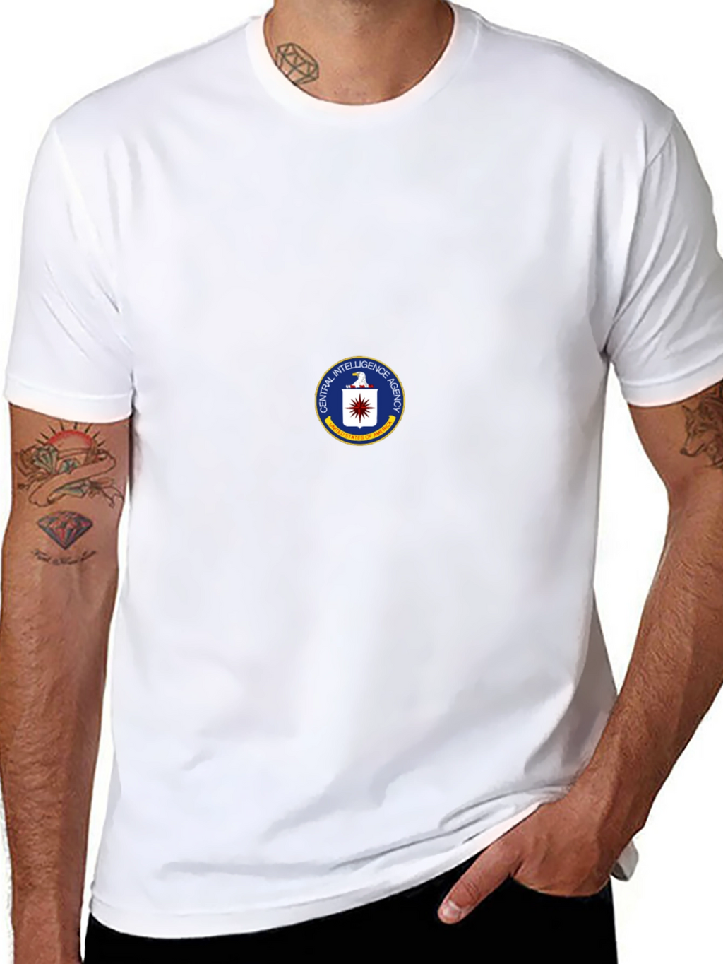 CIA Seal Black T-Shirt - Spy Agency Graphic Tee