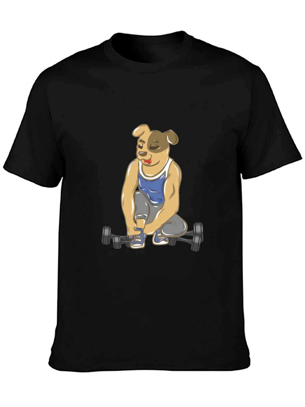 Dog Lifting Weights T-Shirt