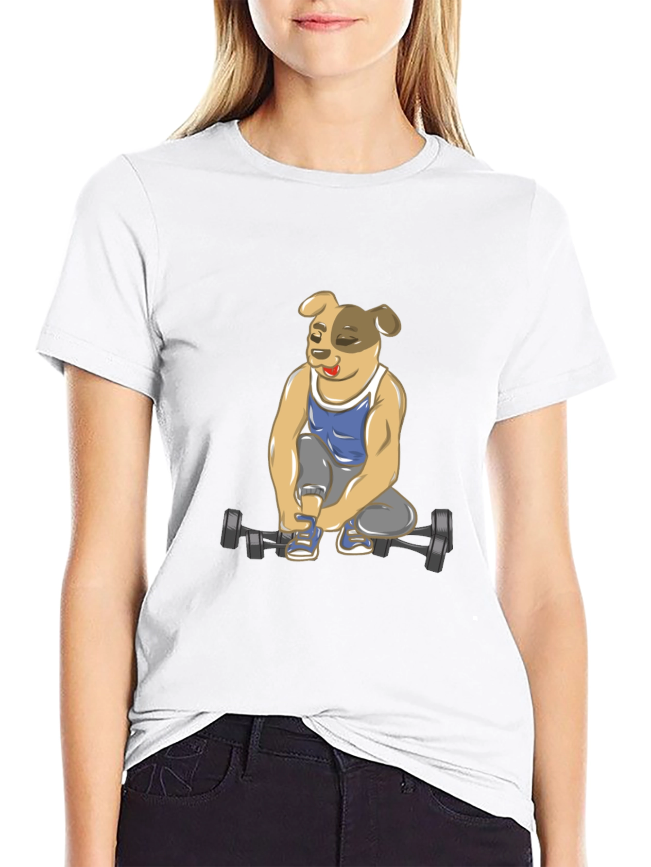 Dog Lifting Weights T-Shirt