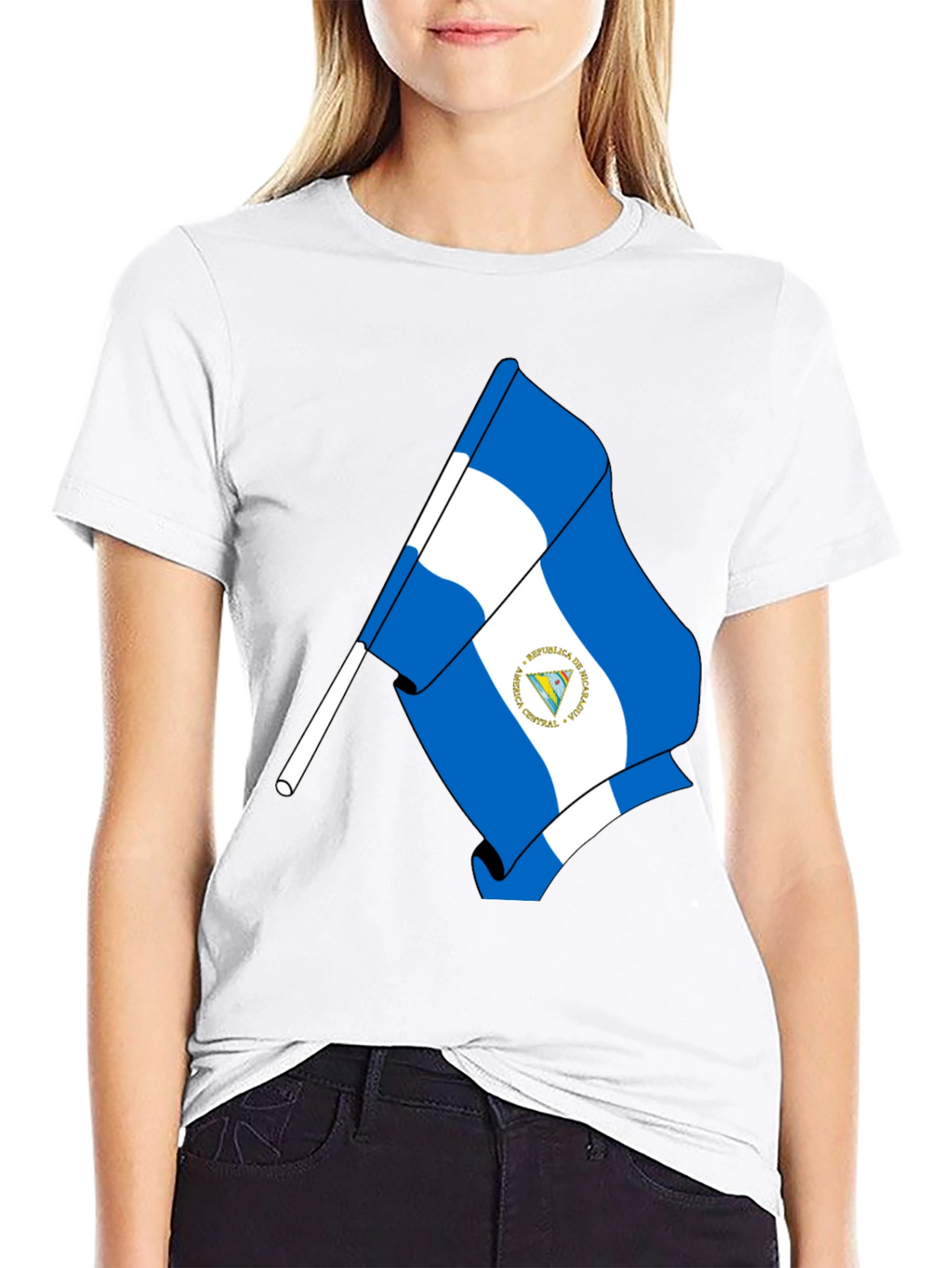 Nicaragua Flag Graphic T-Shirt