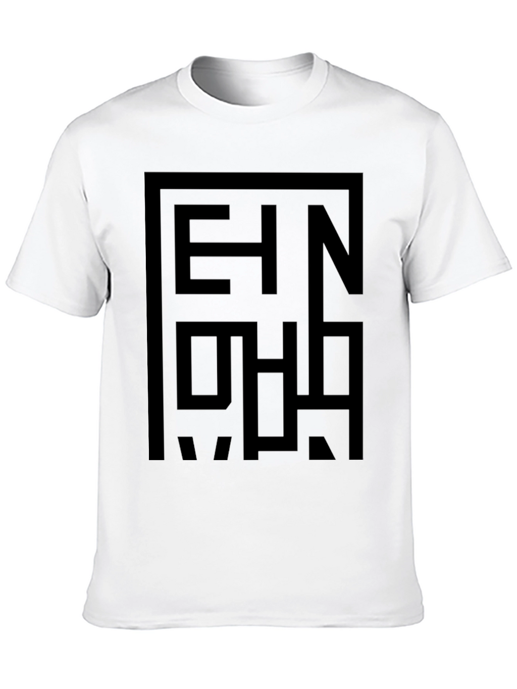 Abstract Graphic Print Black T-Shirt for Men