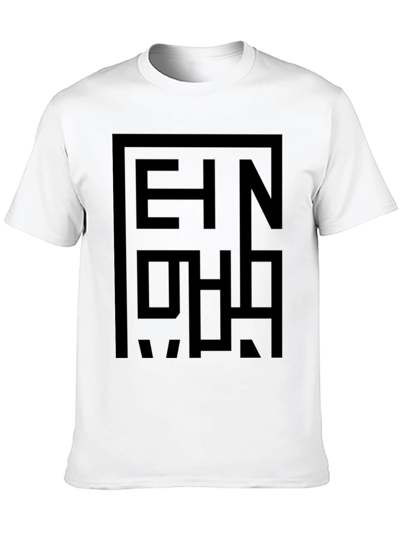 Abstract Graphic Print Black T-Shirt for Men