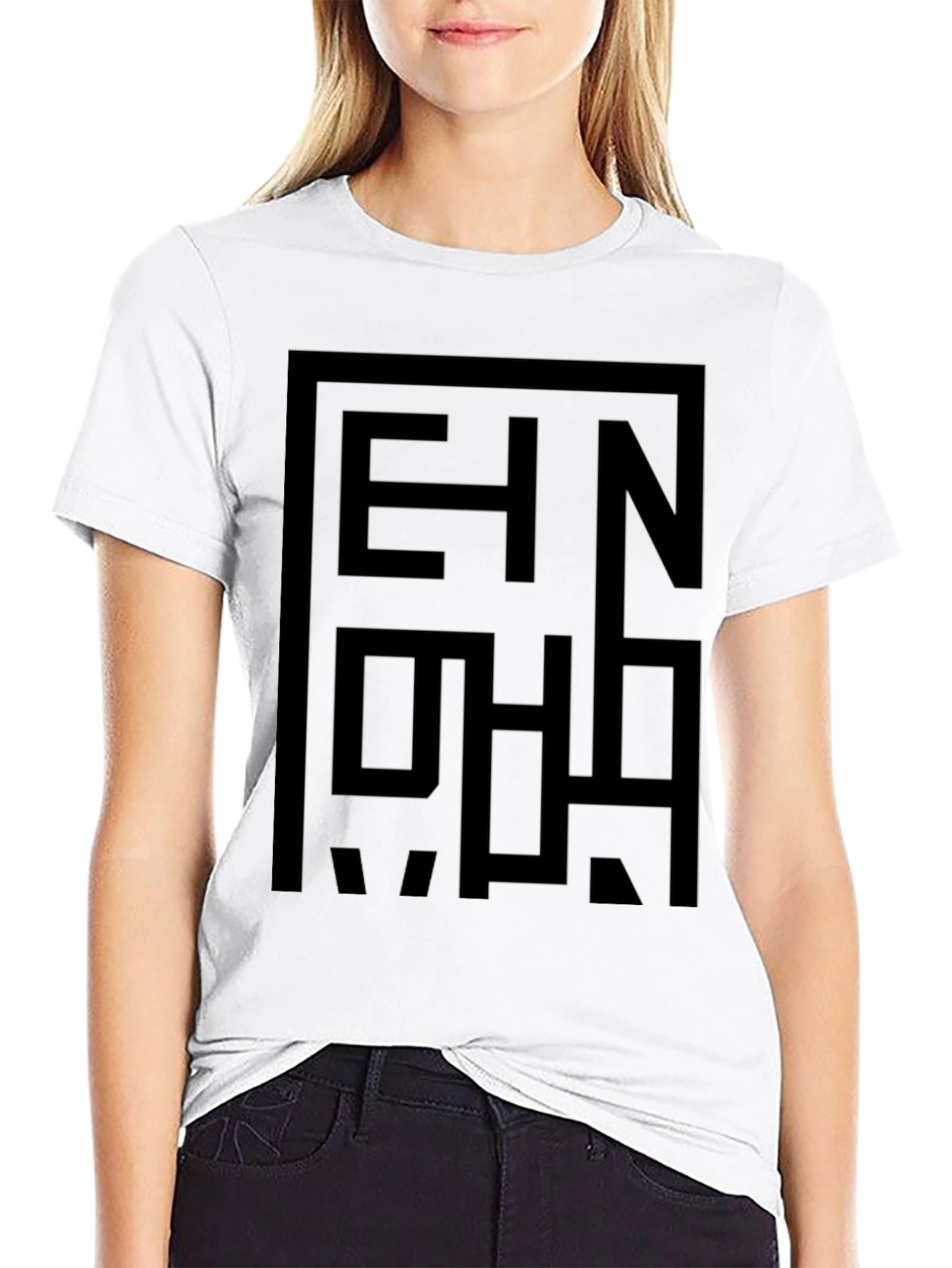 Abstract Graphic Print Black T-Shirt for Men