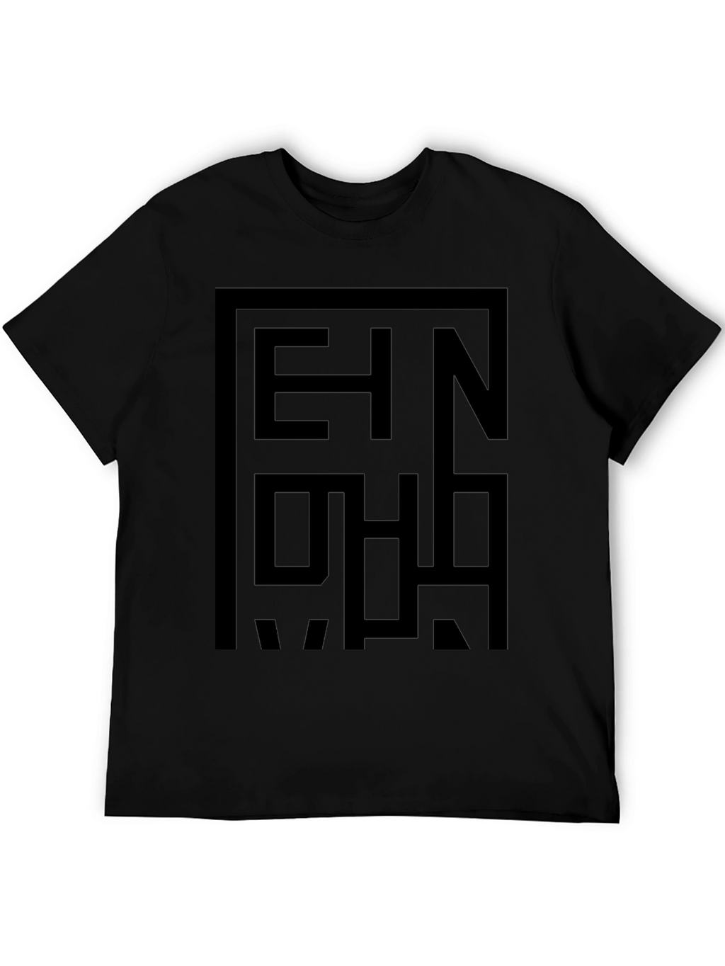 Abstract Graphic Print Black T-Shirt for Men