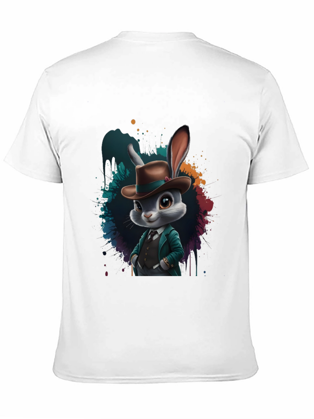 Dapper Rabbit T-Shirt - Stylish Animal Graphic Tee
