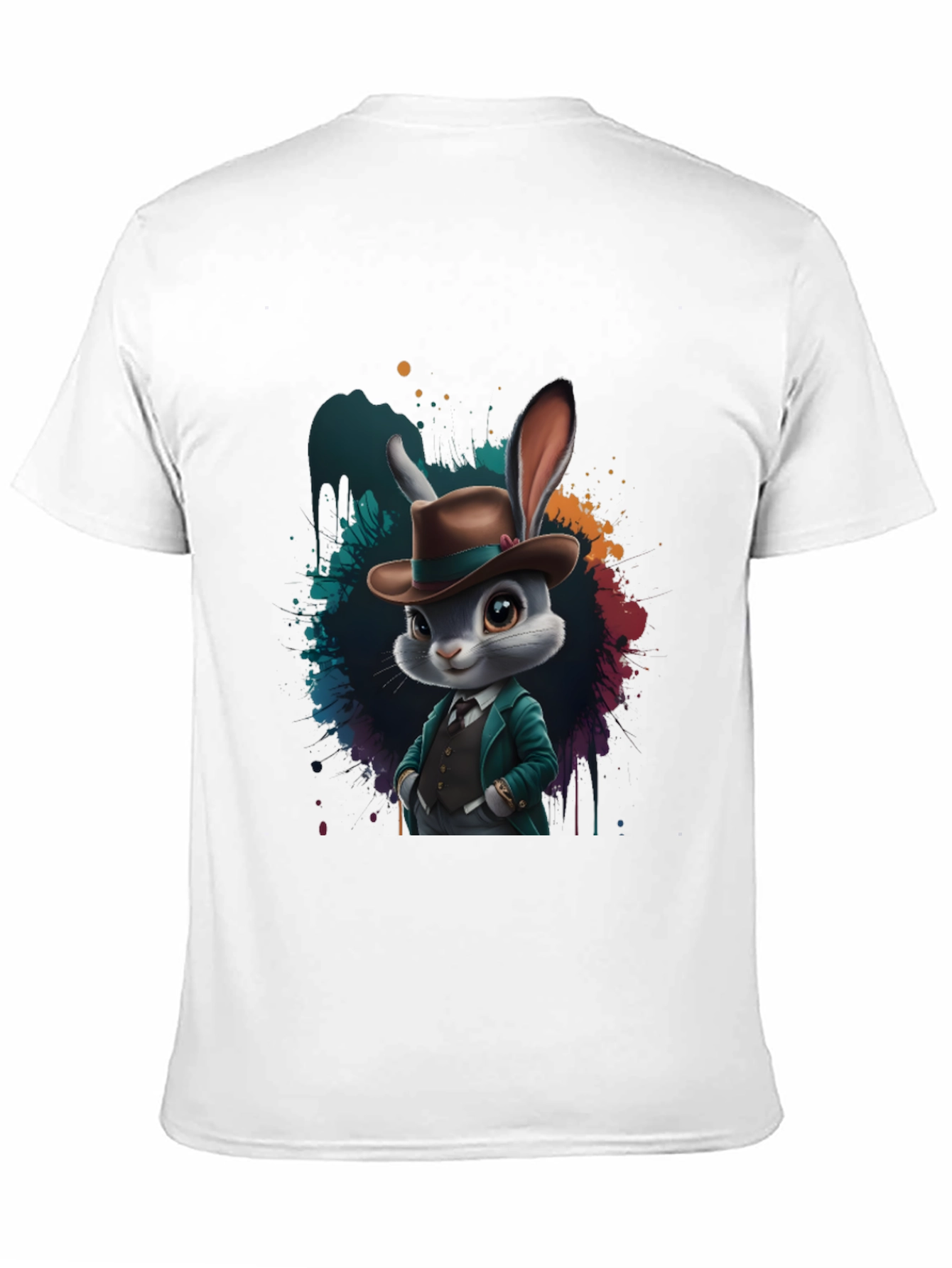 Dapper Rabbit T-Shirt - Stylish Animal Graphic Tee