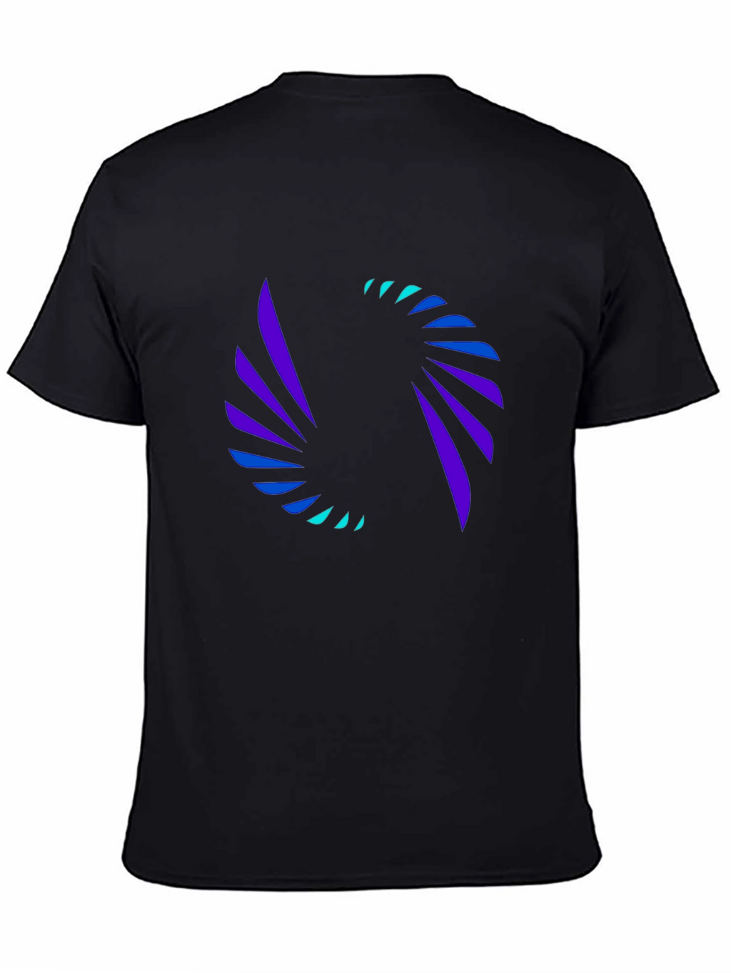 Abstract Swirl Graphic Tee - Modern Black T-Shirt