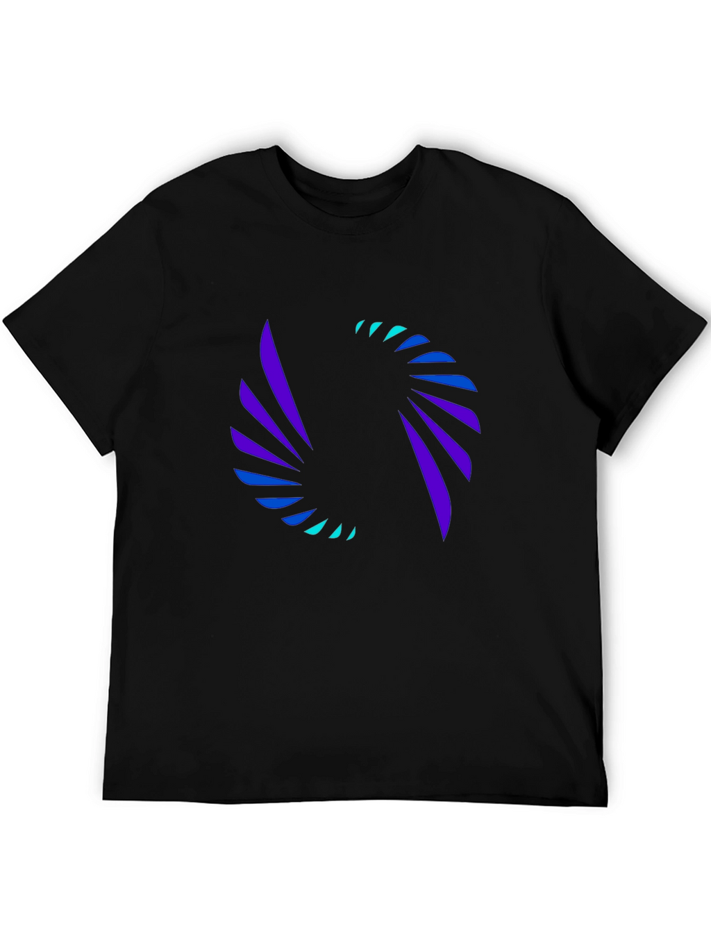 Abstract Swirl Graphic Tee - Modern Black T-Shirt