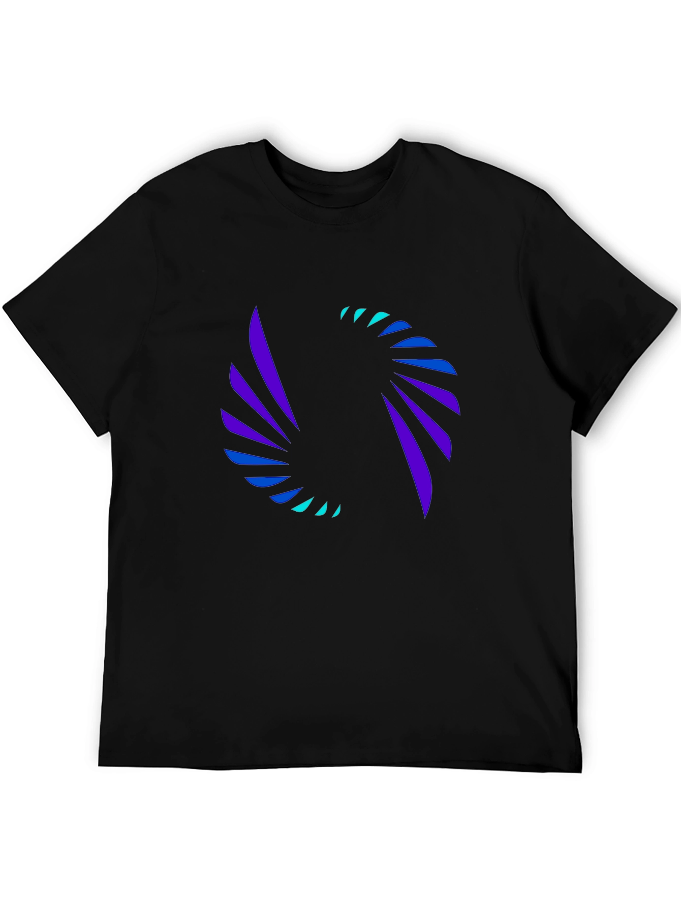 Abstract Swirl Graphic Tee - Modern Black T-Shirt