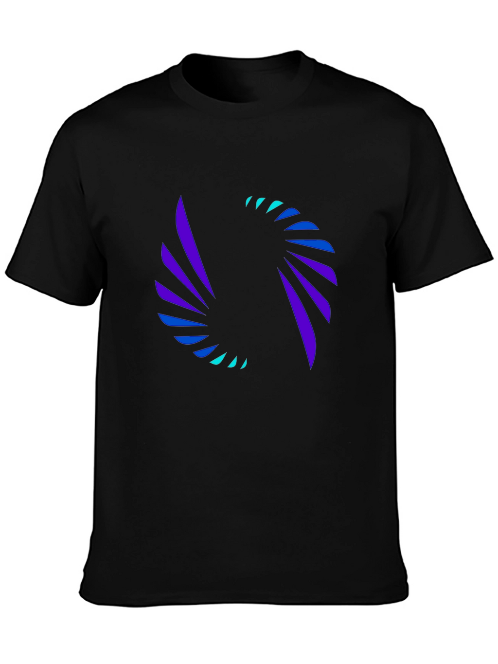 Abstract Swirl Graphic Tee - Modern Black T-Shirt