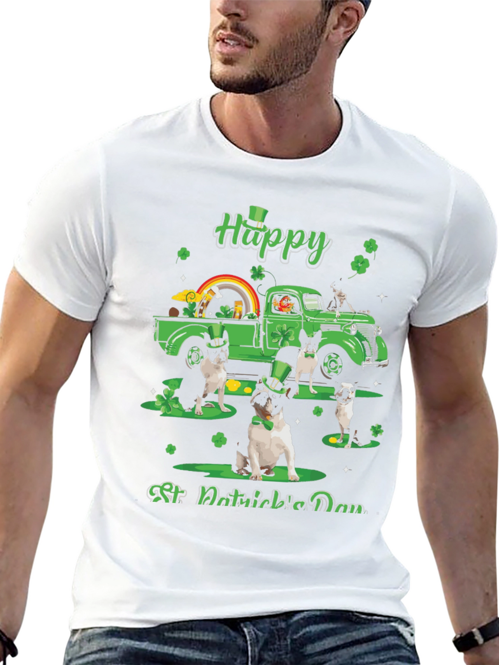 St. Patricks Day Boston Terrier Truck T-Shirt