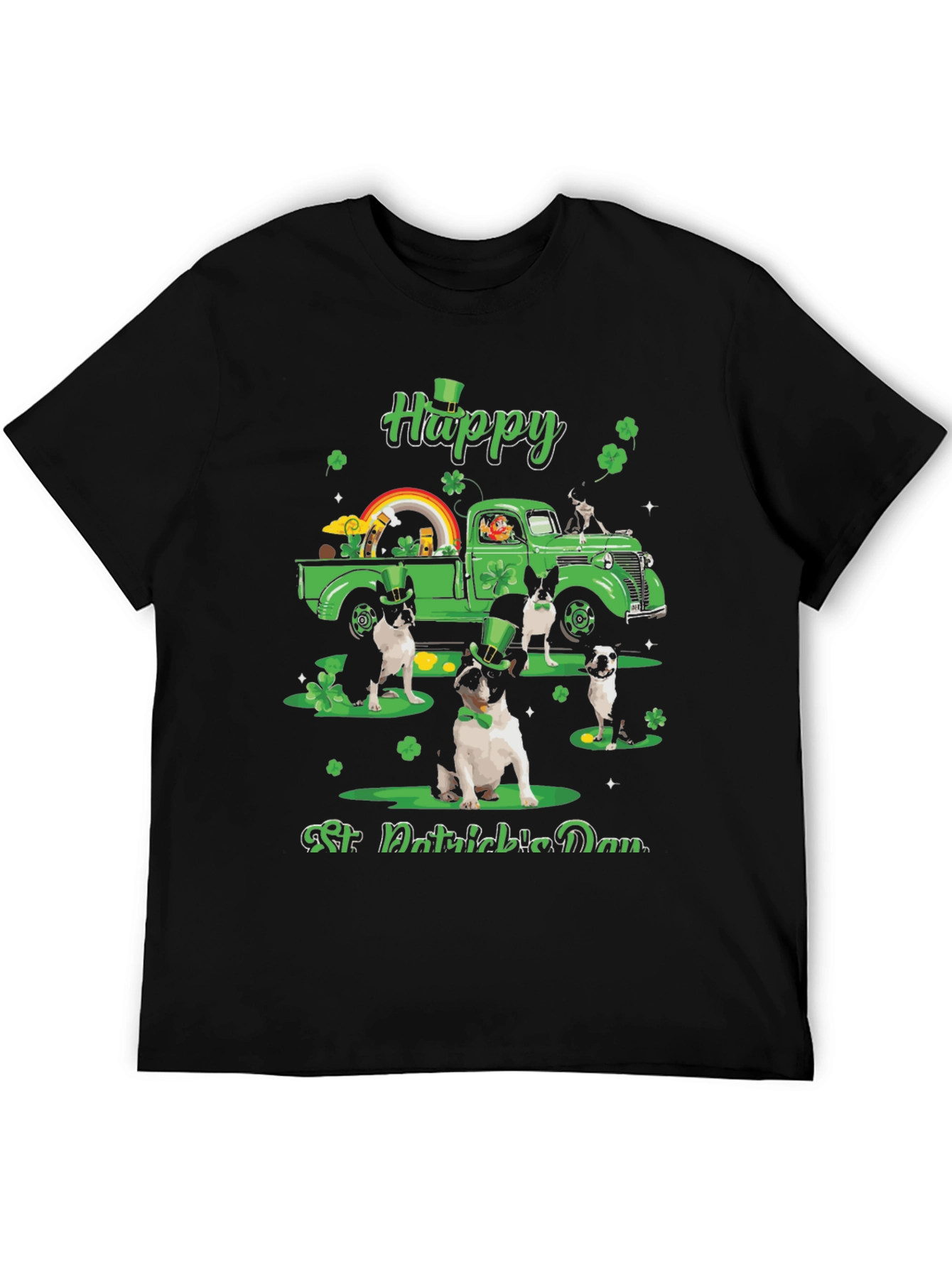 St. Patricks Day Boston Terrier Truck T-Shirt