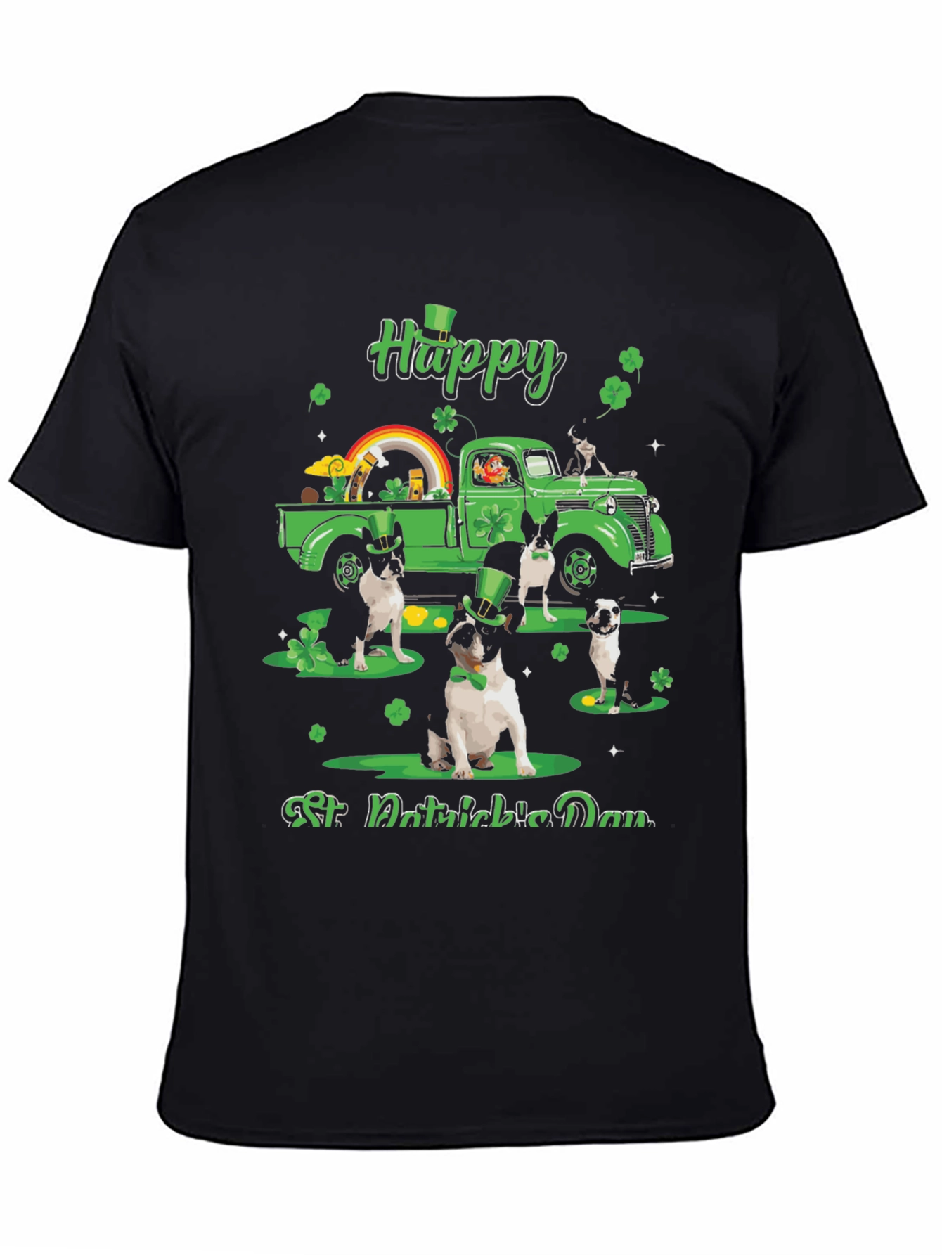 St. Patricks Day Boston Terrier Truck T-Shirt