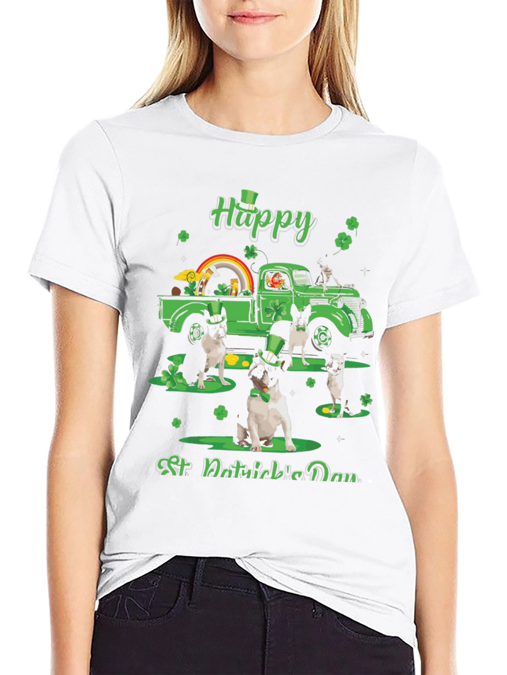 St. Patricks Day Boston Terrier Truck T-Shirt